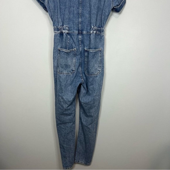 Free People Marci Jumpsuit Denim Overalls High Noon Blue We The Free size small - Picture 8 of 15